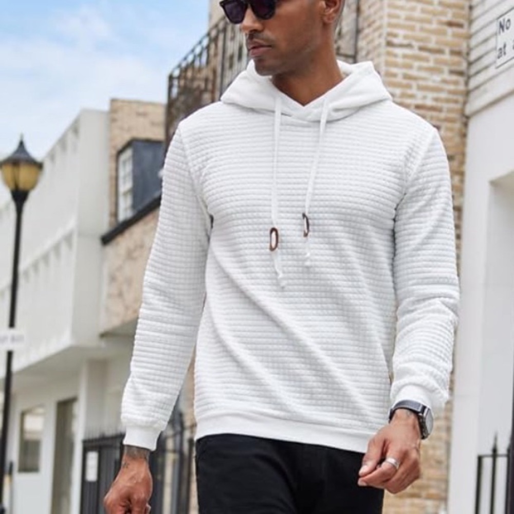 Men’s Medium Vogue Coofandy Waffle Knit Hoodie